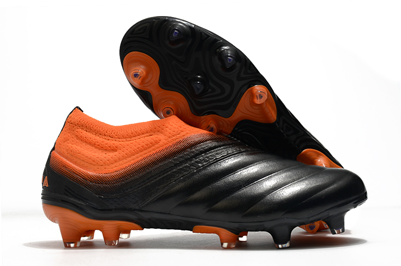 adidas Copa 20 + FG black orange football boots side