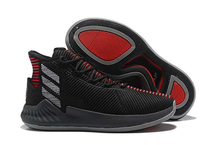 New-adidas-D-Rose-9-Black-Red-White-For-Sale