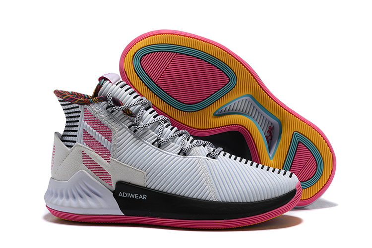 New-adidas-D-Rose-9-White-Black-Pink-For-Sale