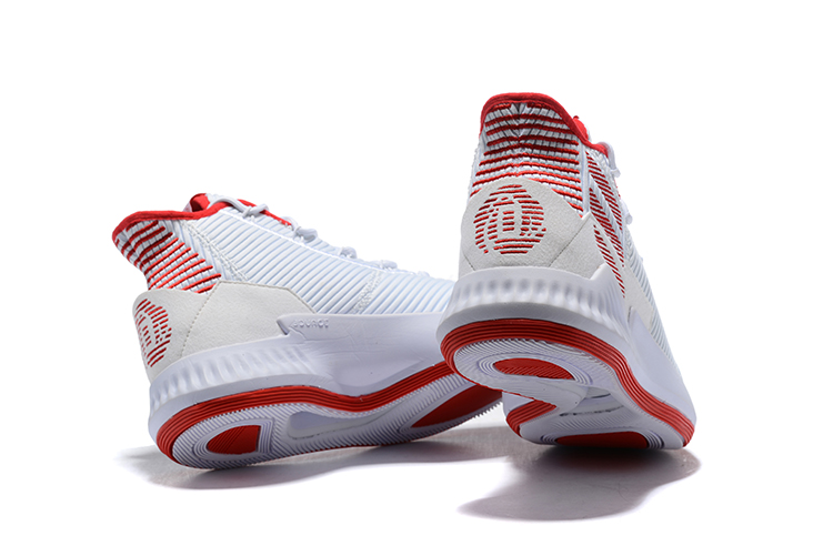 adidas D Rose 9 red and white basketball shoes for sale