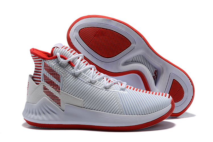 New-adidas-D-Rose-9-White-Red-Mens-Basketball-Shoes