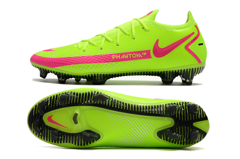 Nike Phantom GT Elite FG green pink football shoes sole