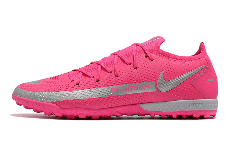 Nike Phantom GT Elite TF pink and gold football shoes Outside