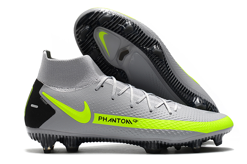 nike grey and yellow boots