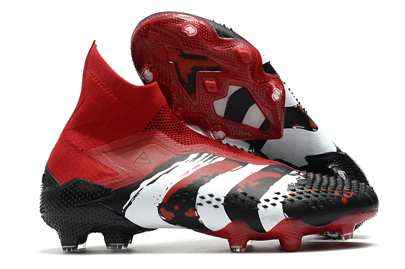 adidas Predator Mutator 20 + red, white and black football boots Outside