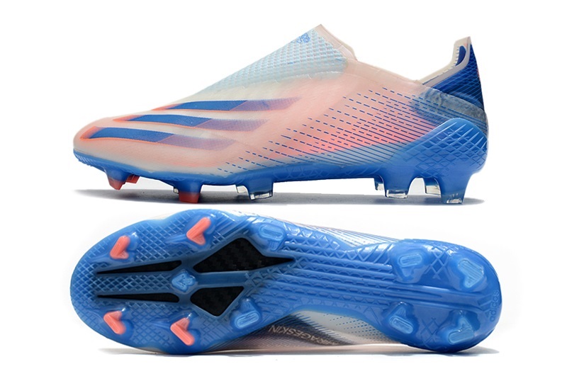 Riskant gordijn verbrand 2021 Adidas X series knitted high-end FG football shoes Adidas X Ghosted FG  blue