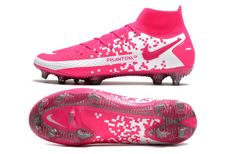 2021 Nike Phantom GT Elite Dynamic Fit FG white pink football shoes sole
