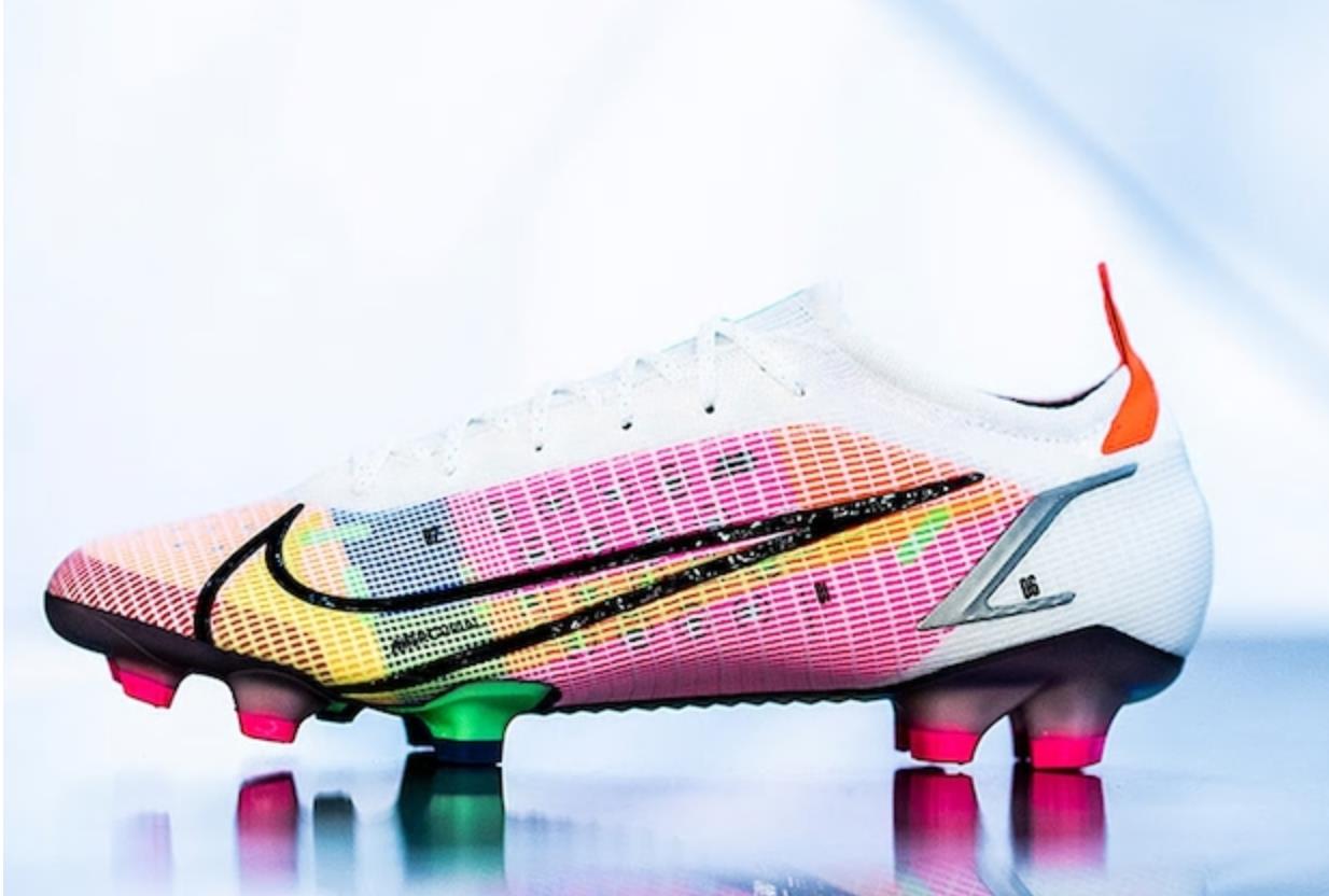 2021 Nike Mercurial Vapor Dragonfly 14 Elite FG pink yellow football shoes Left sid