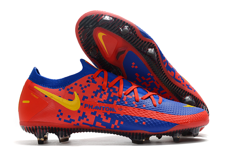 Nike Phantom GT Red Blue Waterproof Full Knit Original FG Football Boots