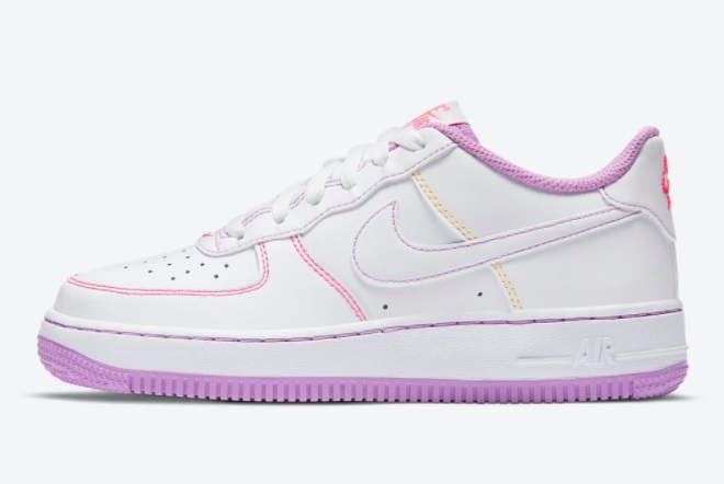 New Hot Nike Air Force 1 Low GS “White Fuchsia” Outlet Sale CW1575-110