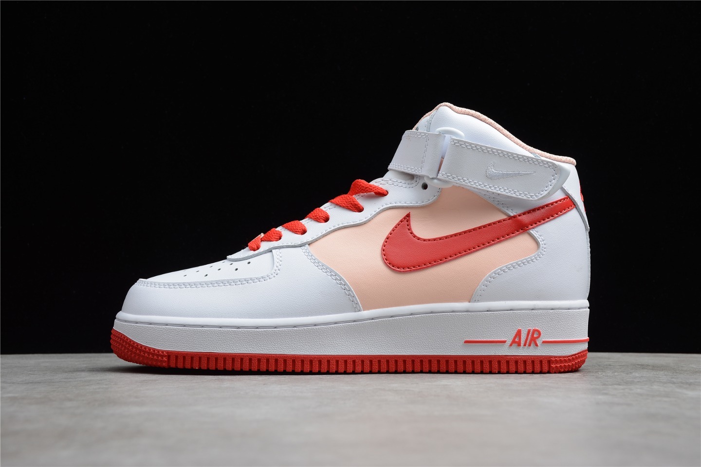 2021 Hot Sale Nike Air Force 1 07 Mid White Red Outlet Left CD0884-123