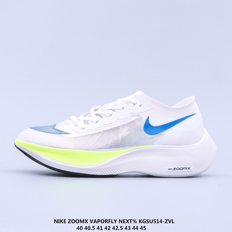 2021 Nike ZoomX VaporFly NEXT% white/digital color/black/racing blue AO4568-103