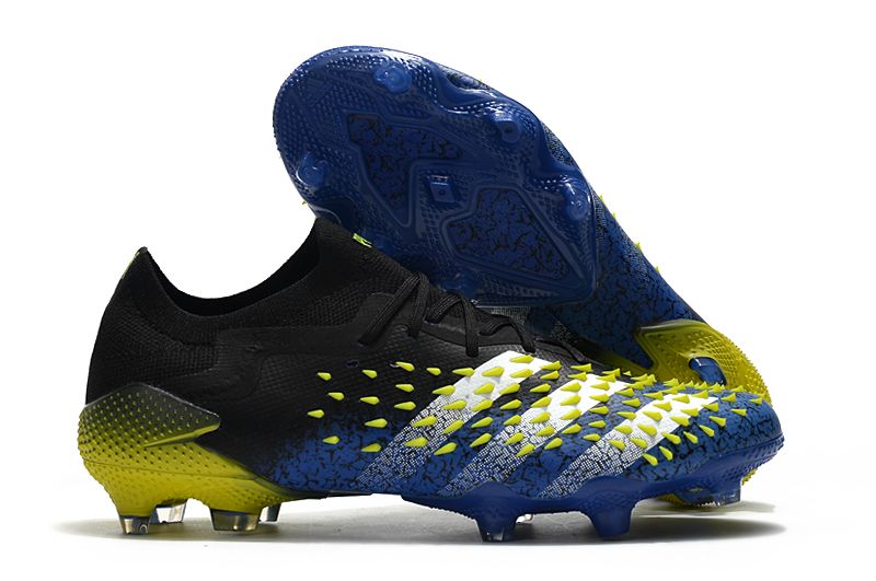 Adidas Predator freak. 1 low FG blue yellow football boots Outside