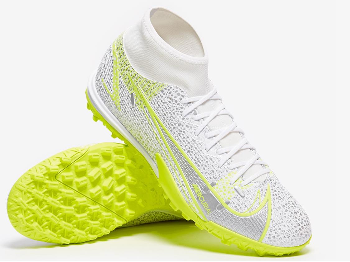 Nike Mercurial Superfly VIII Academy TF White Black Metallic Silver Volt Shop