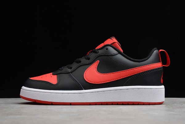 2021 Nike Court Borough Low 2 Black/University Red-White BQ5448-007