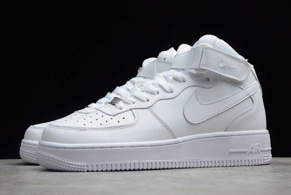 2021 hot sale Nike Air Force 1 Mid White sneakers 3154123-111