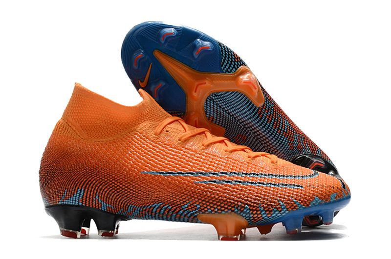 Nike Mercurial Superfly 7 Elite orange and blue football shoes overall