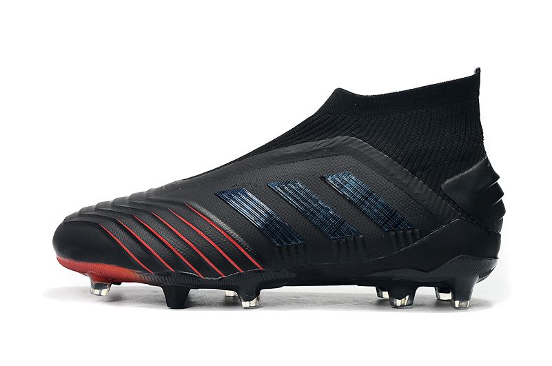 adidas Predator 19+FG Black Crimson Football Boots Left