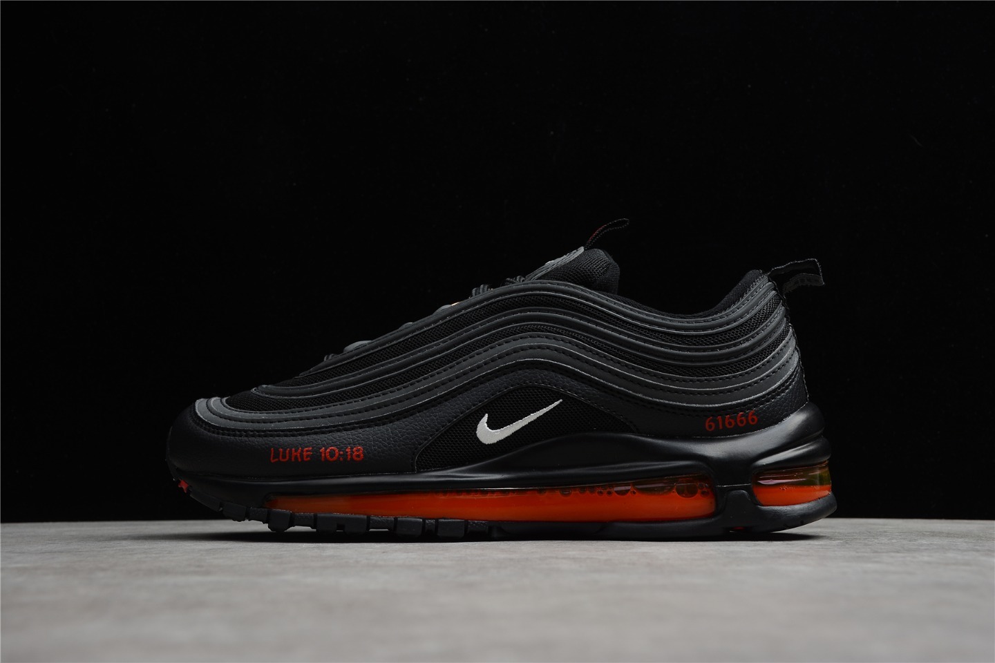 2021 Cheap MSCHF x INRI x Nike Air Max 97 Black White Red Outlet Sale DH4092-001