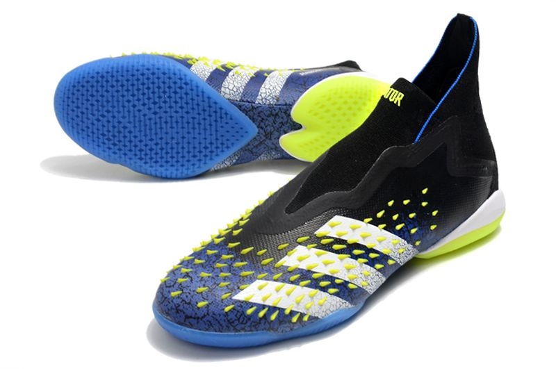 Adidas latest PREDATOR FREAK + IC black cyan football shoes vamp