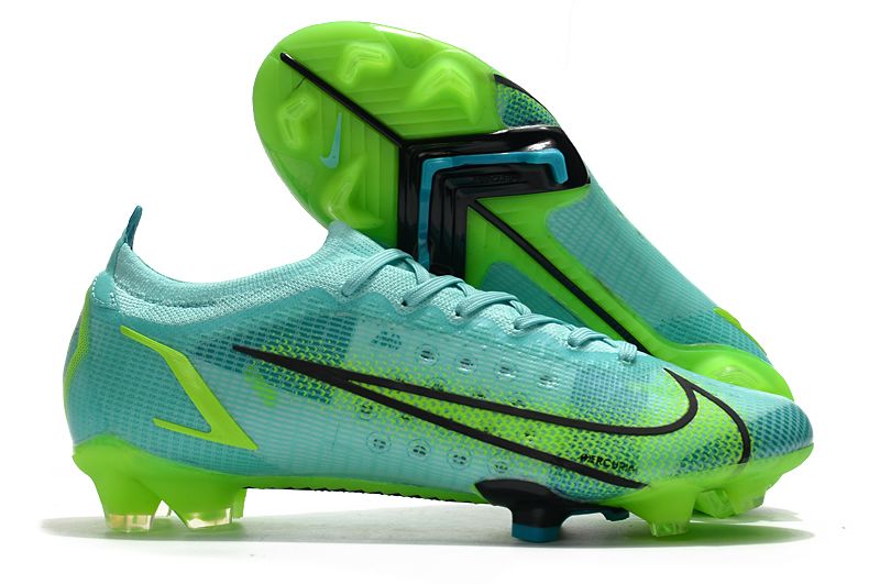 Nike Vapor 14 Elite FG blue and green football shoes side