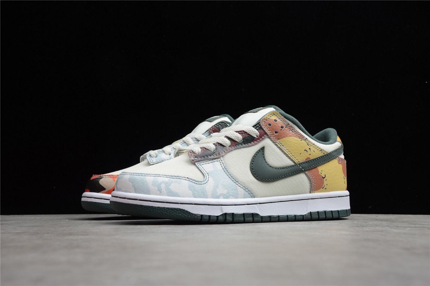 2021 New Nike Dunk Low Multi-Camo DH0957-100 side