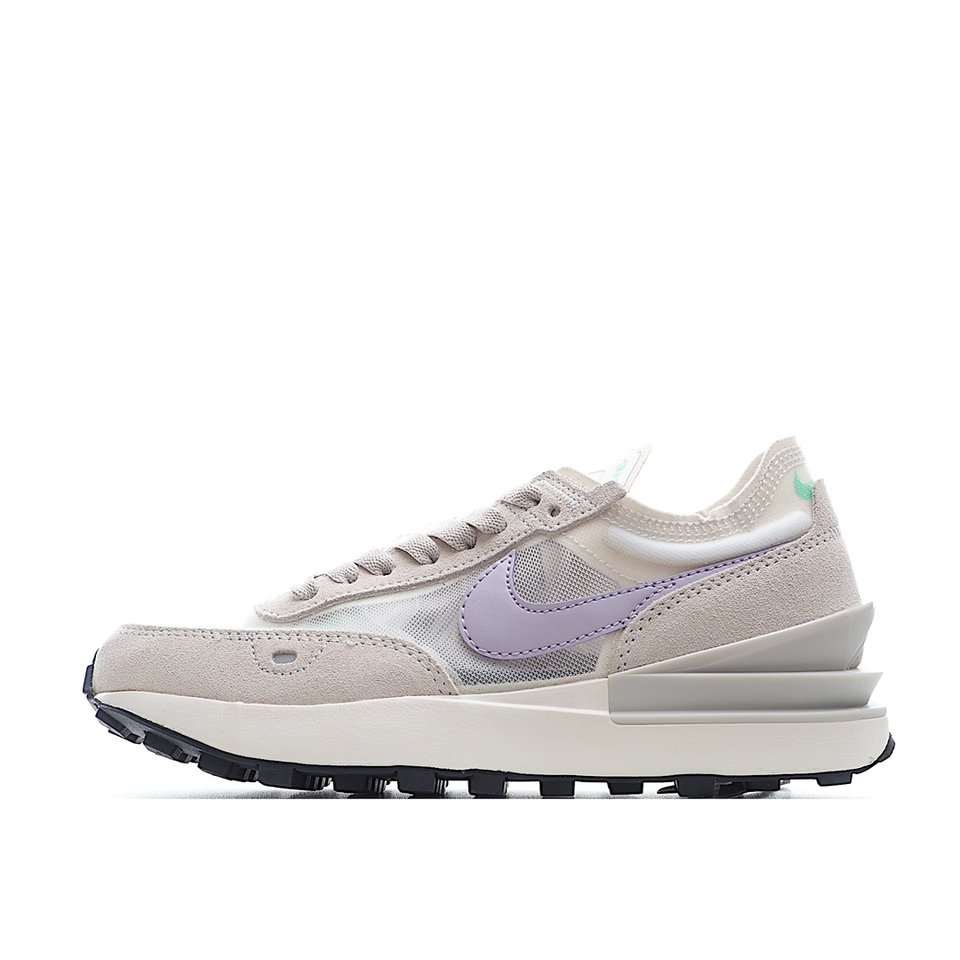 2021 New Women's Nike Waffle One Gray Purple DC2533-101