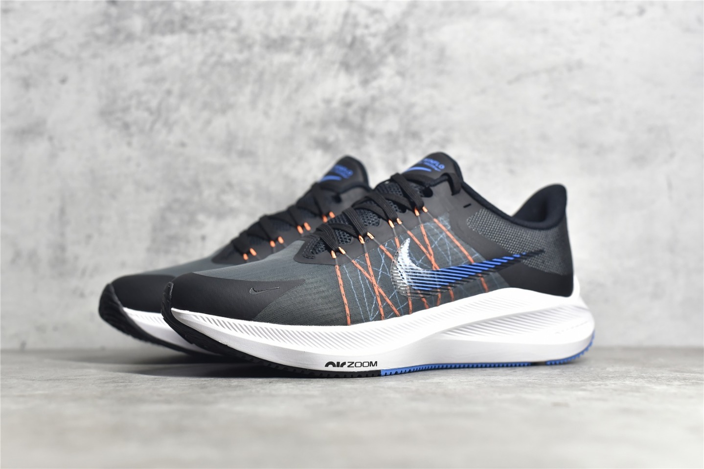 2021Fashion Nike Air Zoom Winflo 8 Marathon Running Shoes CW3419-007 side
