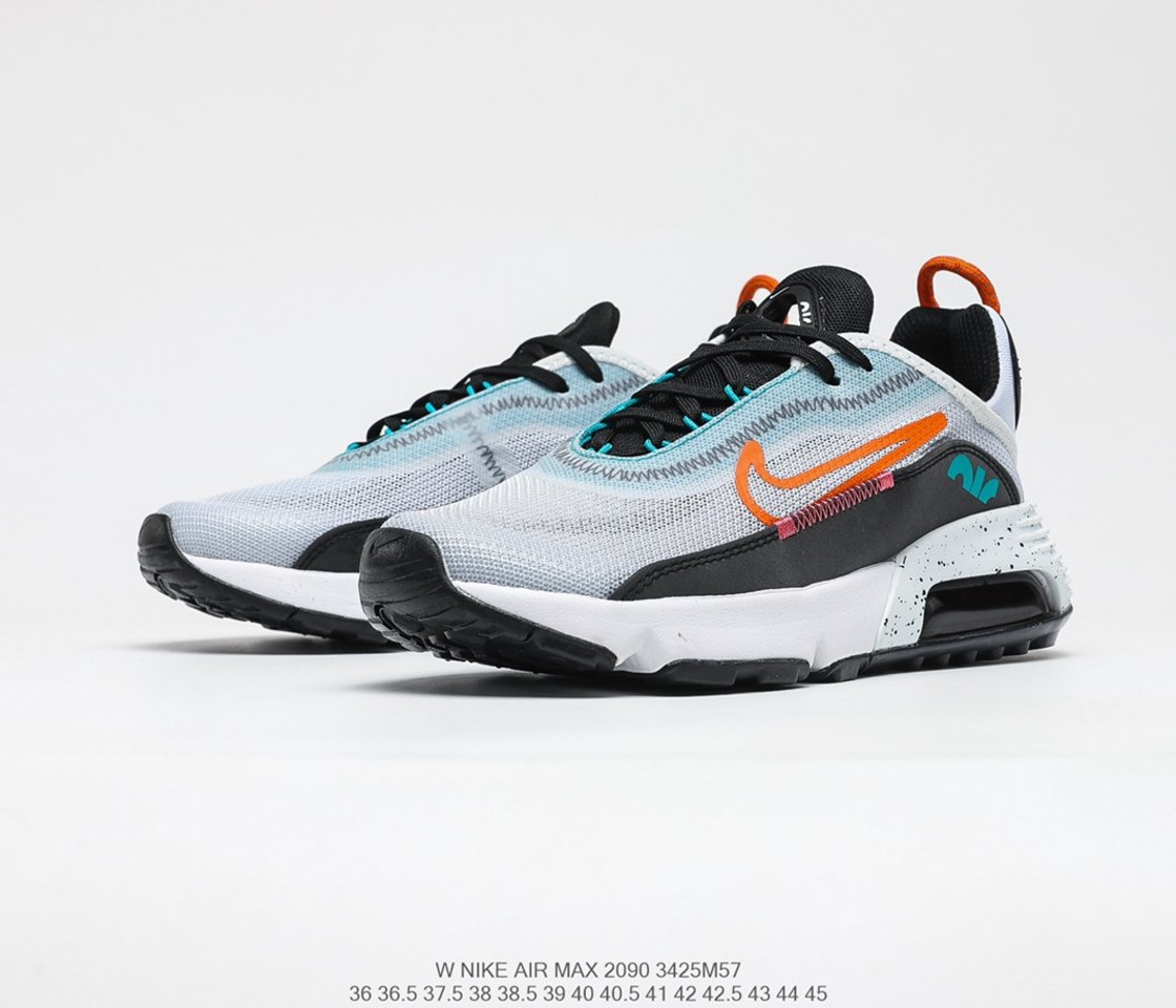 Best selling Nike Air Max 2090 White Turf Orange Speckled Outlet Sale CZ1708-100 vamp