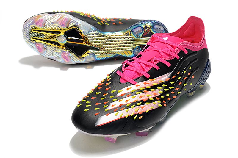 New PREDCOPX FG black black pink football shoes vamp