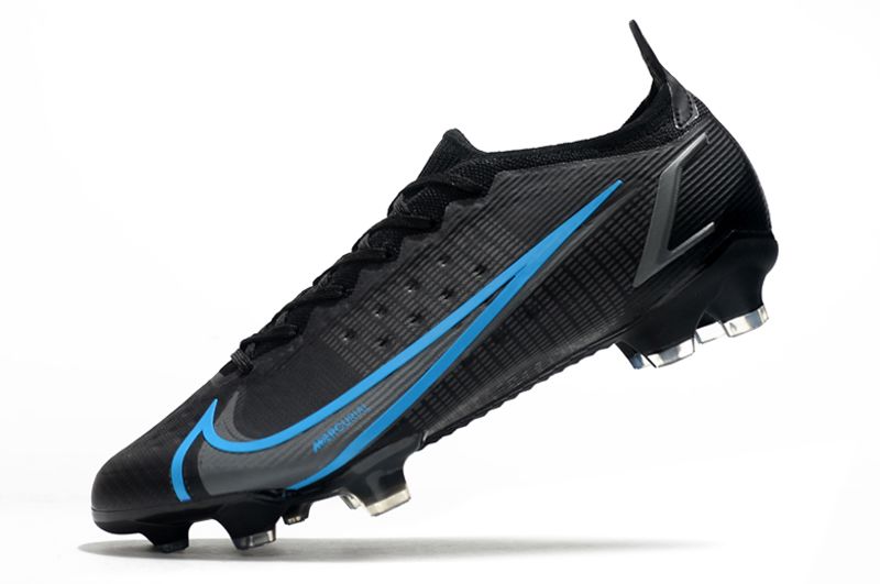 Nike Mercurial Vapor XIV Elite FG black and blue football shoes Left