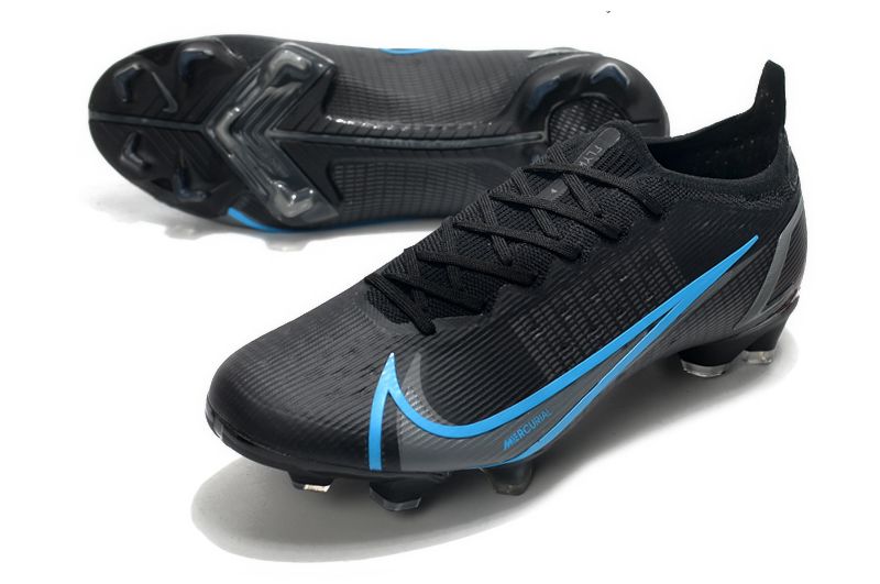 Nike Mercurial Vapor XIV Elite FG black and blue football shoes vamp