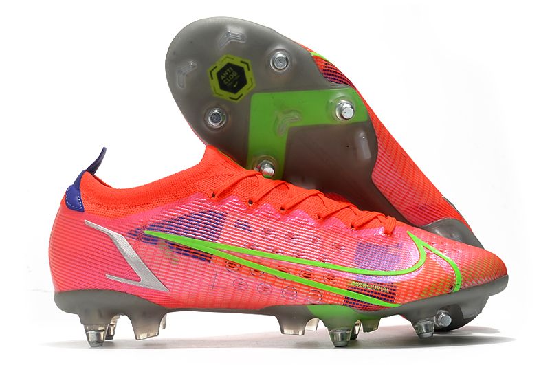 Nike Mercurial Vapor XIV Elite SG PRO Anti Clog pink and green football shoes