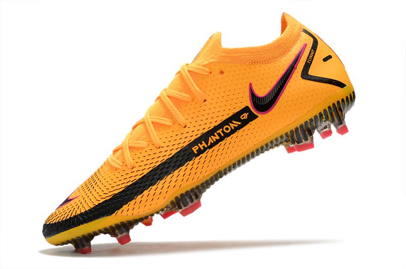 Nike Phantom GT Elite FG orange and yellow football boots Left