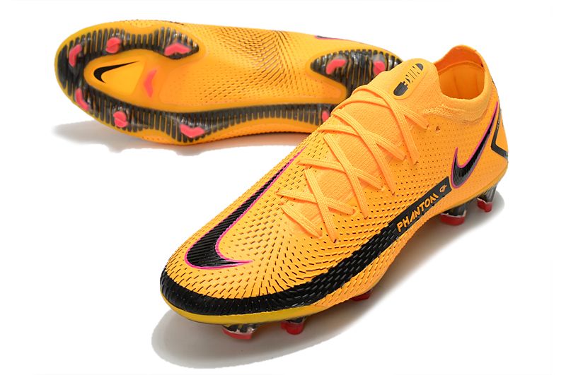 Nike Phantom GT Elite FG orange and yellow football boots vamp