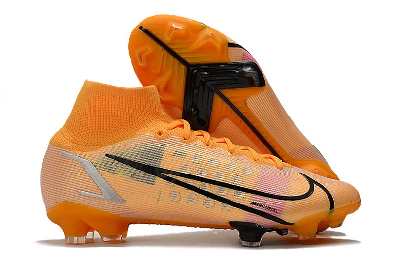 Nike Superfly 8 Elite FG yellow and black football boots Right