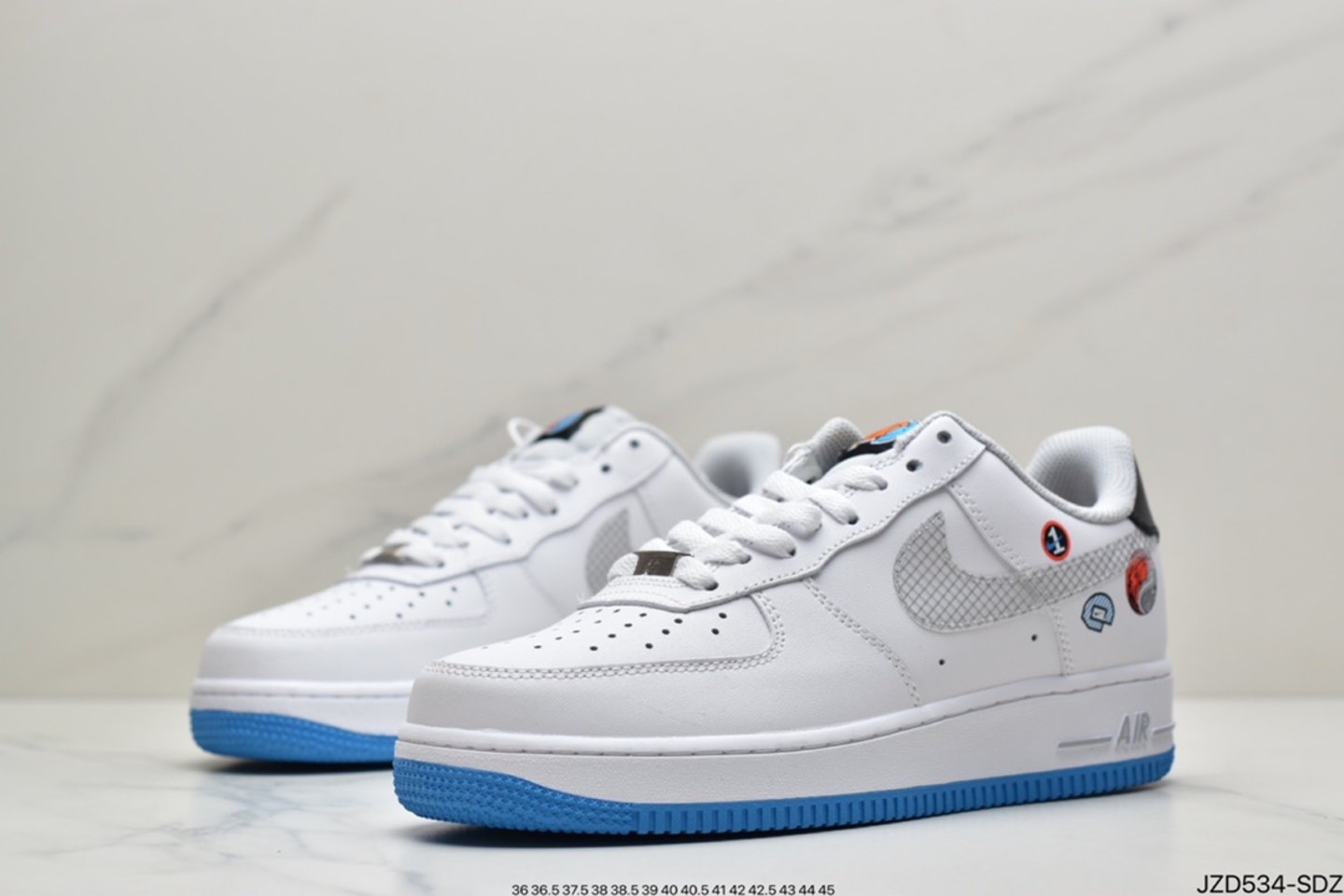 2021 Nike Air Force 1 Low “Yin Yang” White Multicolor Wolf Gray DM8088-100 Left