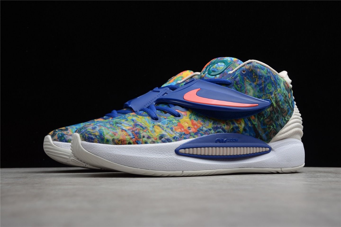 2021 Nike KD 14 EP Psychedelic Fashion Running Shoes CZ0170-400 Left