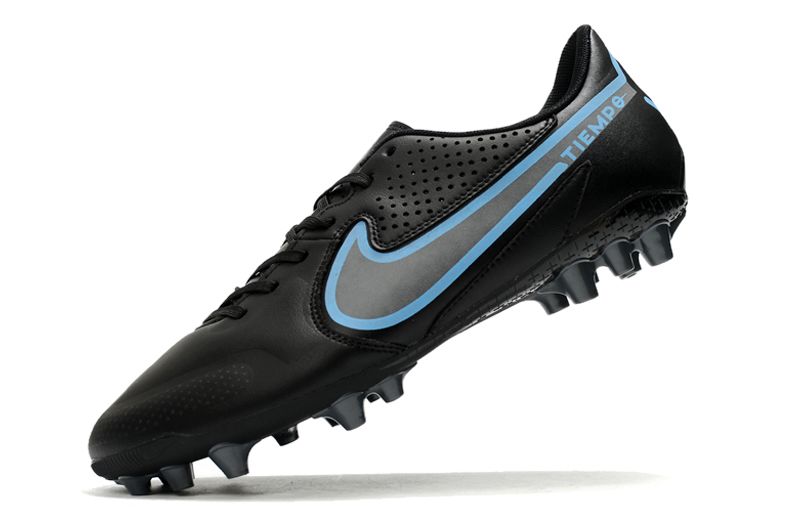 Nike Legend 9 Academy AG Black Blue Football Boots Left
