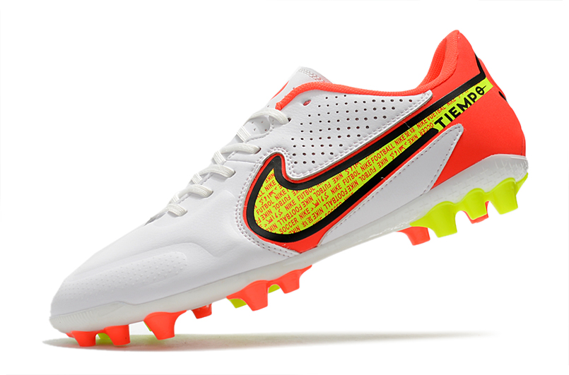 Nike Legend 9 Academy Red AG White Yellow Football Boots Left