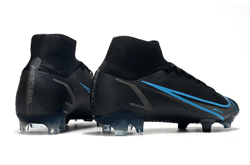 Nike Superfly 8 Elite FG blue and black football boots Outside