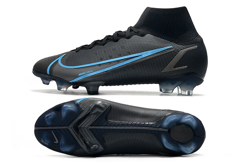 Nike Superfly 8 Elite FG blue and black football boots Sole