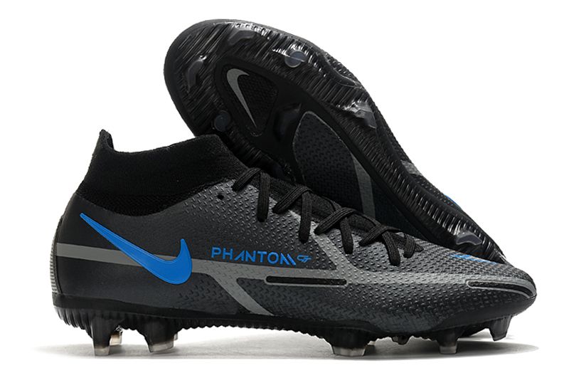 Nike black bag sneaker set Phantom GT2 high-top waterproof full-knit FG football boots side