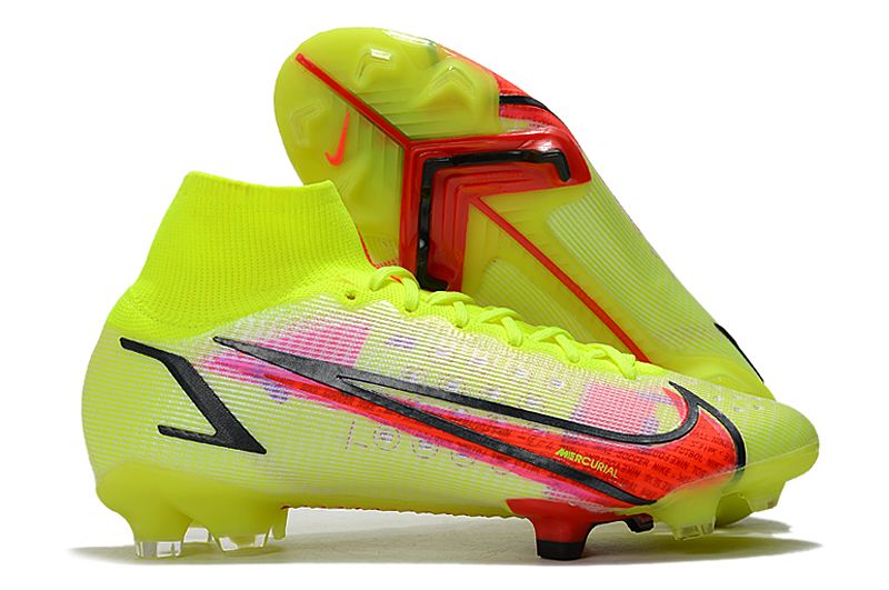The new Nike Superfly 8 Elite FG yellow and red football boots Sell