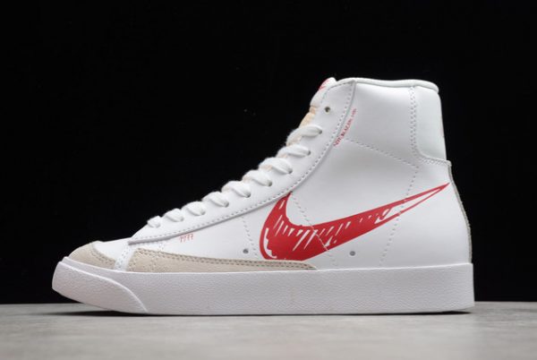 fashion-nike-blazer-mid-77-sketch-white-red-outlet-sale-cw7580-100