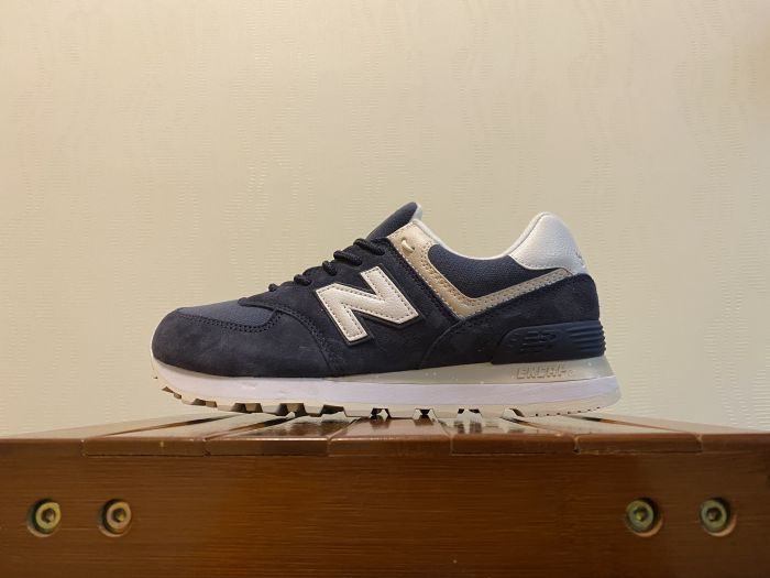 New Balance WL574SPZ blue and white casual shoes running shoes Outside