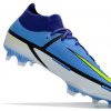Nike Phantom GT2 Dynamic Fit Elite FG high-top blue and white football shoes