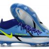 Nike Phantom GT2 Dynamic Fit Elite FG high-top blue and white football shoes side