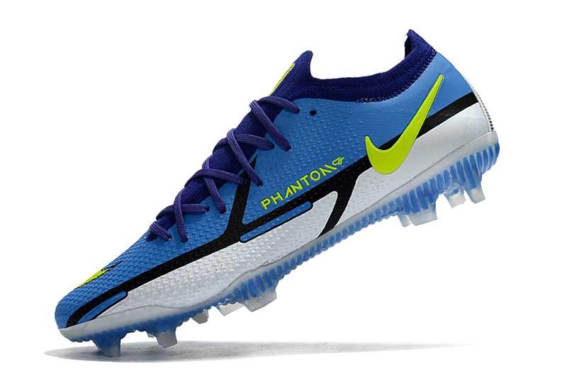 Nike Phantom GT2 Elite FG blue and white football boots Left