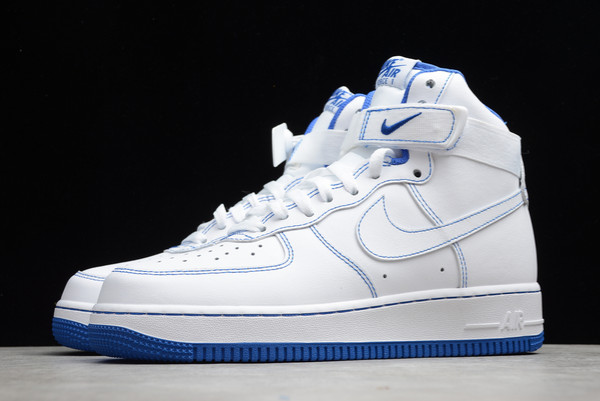 Best selling Nike Air Force 1 High White Royal Blue Contrast Stitch ...